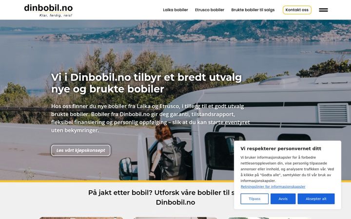 Screenshot ta' dinbobil.no