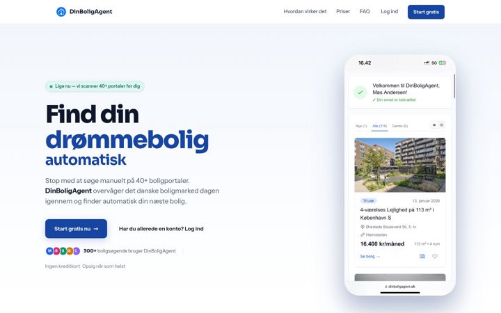 Skærmbillede af dinboligagent.dk