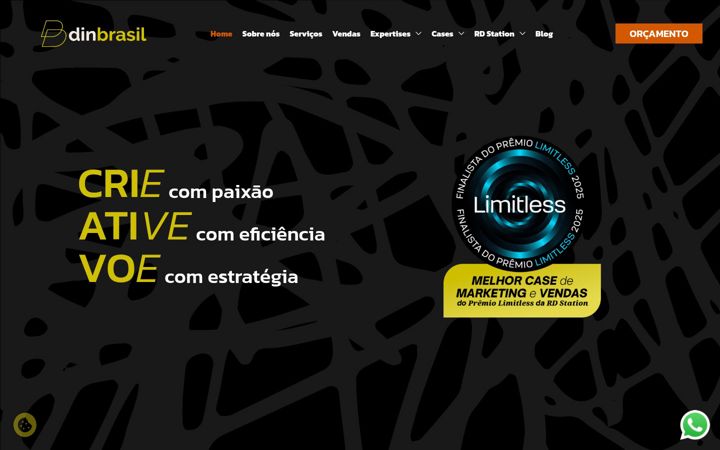 Ekraanipilt saidist dinbrasil.com.br
