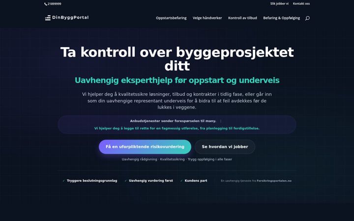 Screenshot ta' dinbyggportal.no