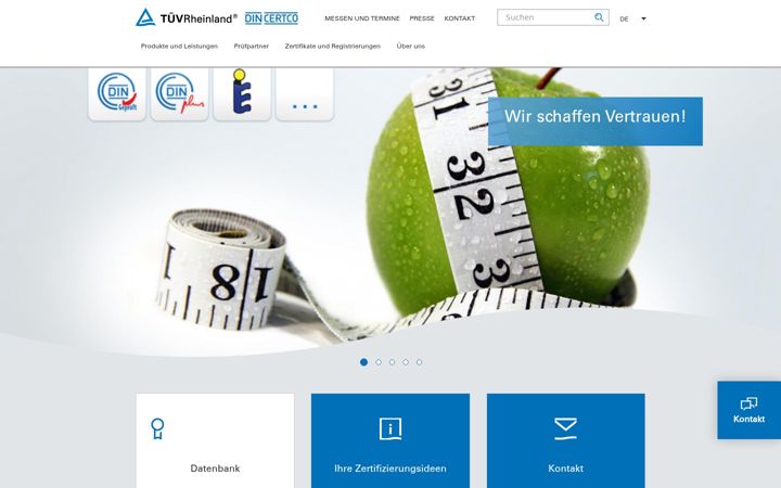 Screenshot of dincertco.de