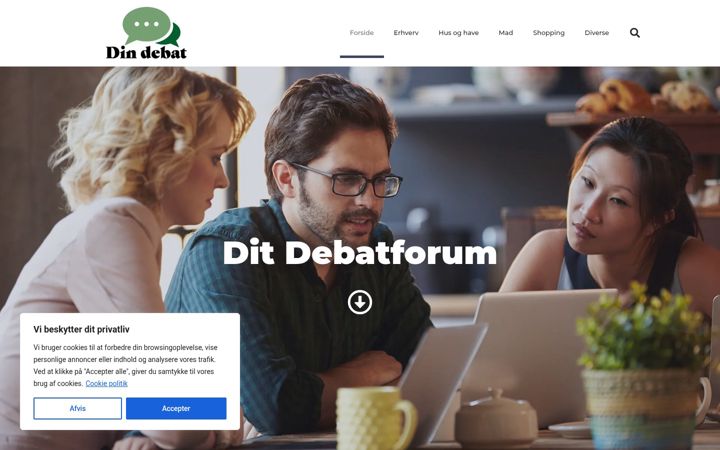 Screenshot stránky dindebat.dk
