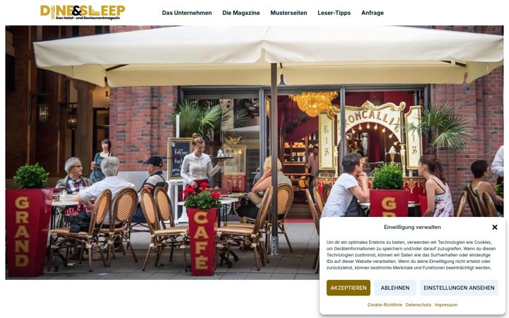 Screenshot of dineandsleep.de