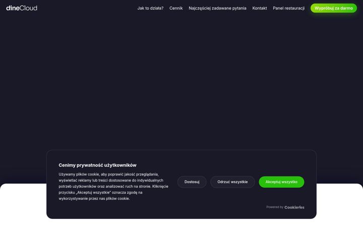Ekrānuzņēmums no dinecloud.net