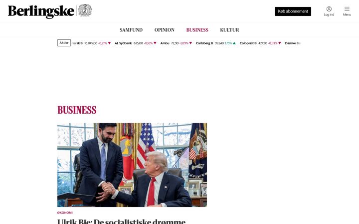 Screenshot stránky dinepenge.dk