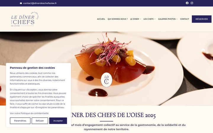Zrzut ekranu dinerdeschefsoise.fr