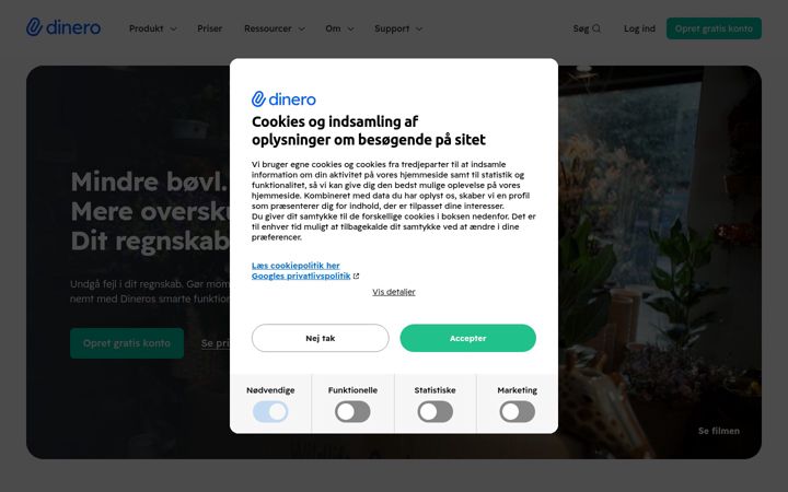 Screenshot of dinero.dk