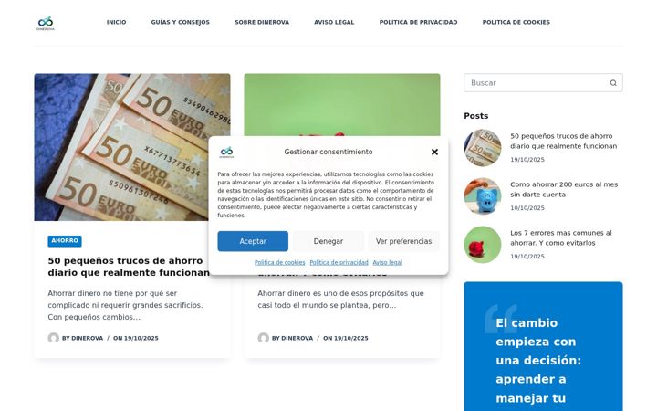 Screenshot of dinerova.com