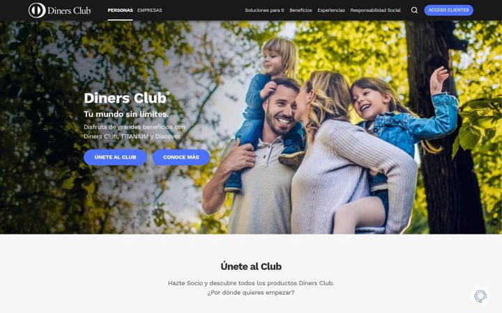 Screenshot of dinersclub.com.ec