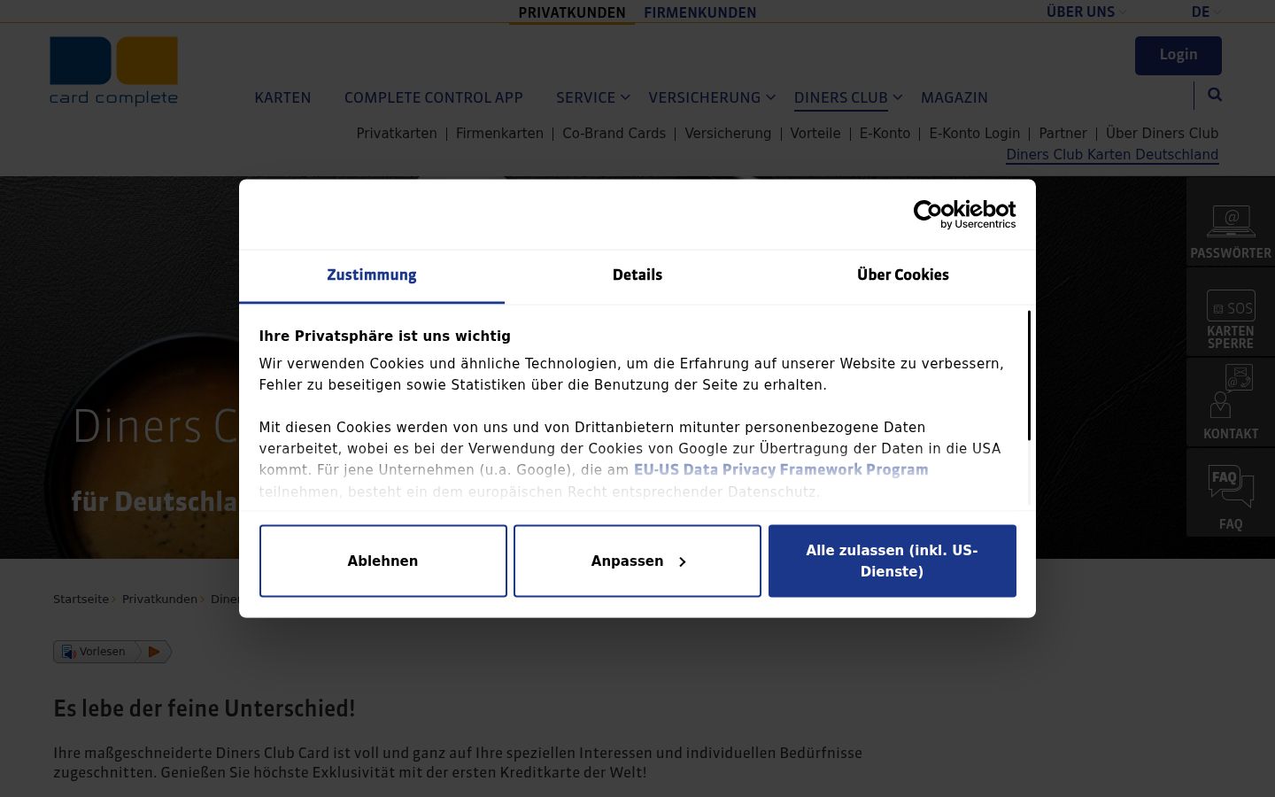 Screenshot tal-banner tal-kunsens muri qabel kwalunkwe interazzjoni