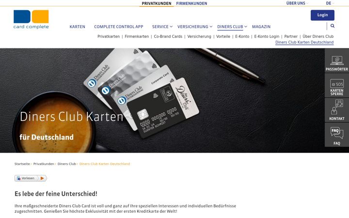 Screenshot of dinersclub.de