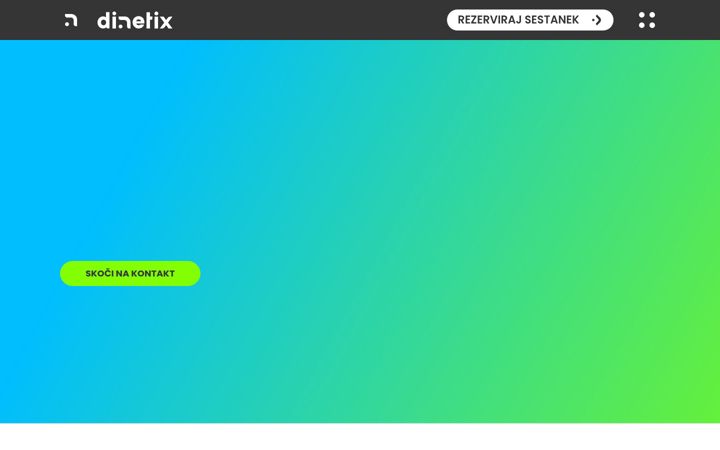 Екранна снимка на dinetix.si