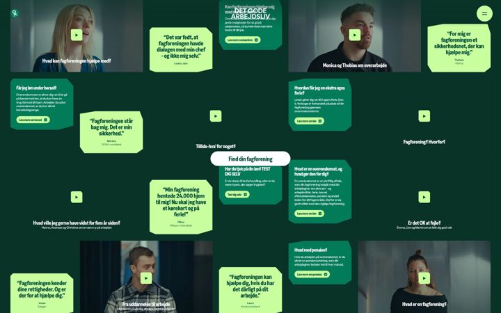 Screenshot stránky dinfagforening.dk