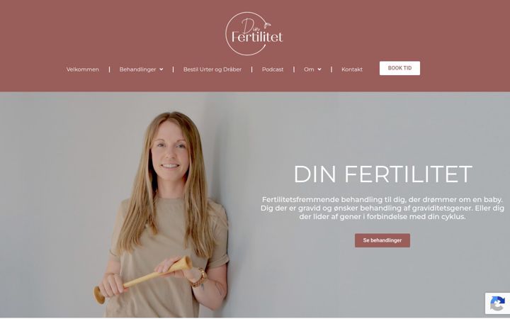 Screenshot stránky dinfertilitet.dk