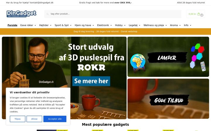 Screenshot of dingadget.dk