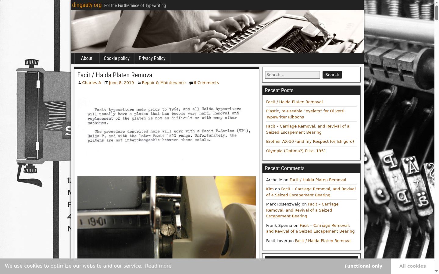 Screenshot of the consent banner shown before any interaction