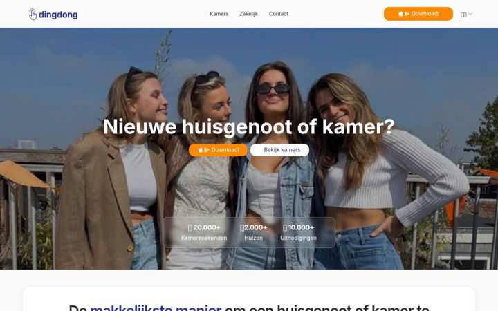 Snímek obrazovky dingdong-nederland.nl