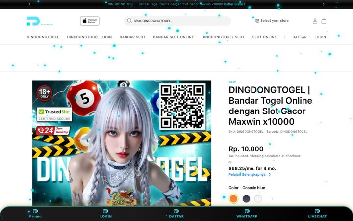 Screenshot of dingdongtogel-168.com
