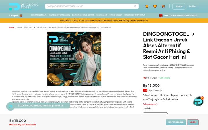 Screenshot of dingdongtogel123.it.com