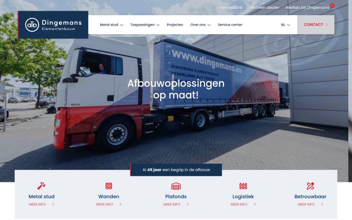 Screenshot of dingemans.eu