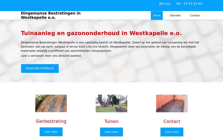 Snímek obrazovky dingemansebestratingen.nl