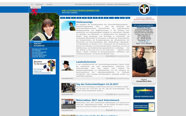 Screenshot of dinges-schornsteinfeger.de