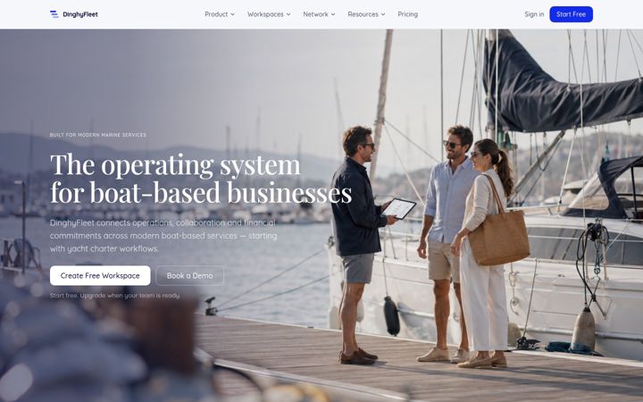 Screenshot of dinghyfleet.com