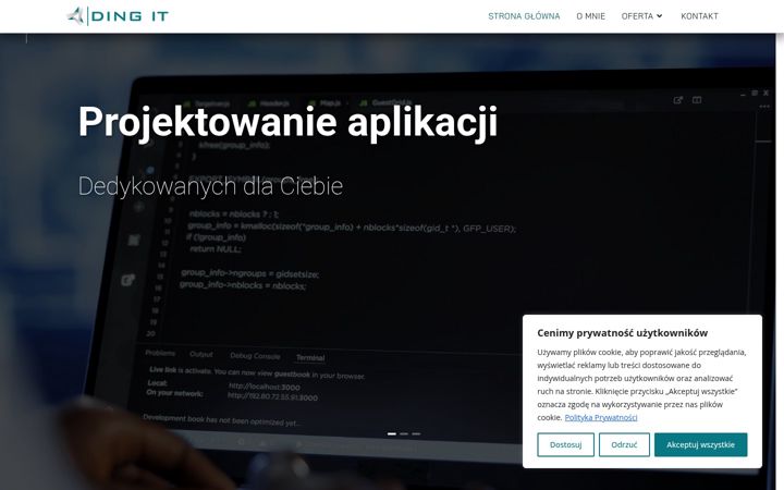 Screenshot stránky dingit.pl