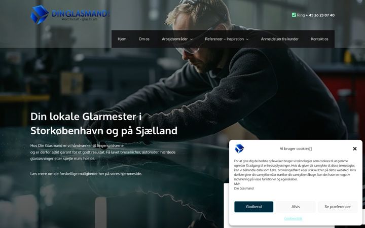 Screenshot of dinglasmand.dk