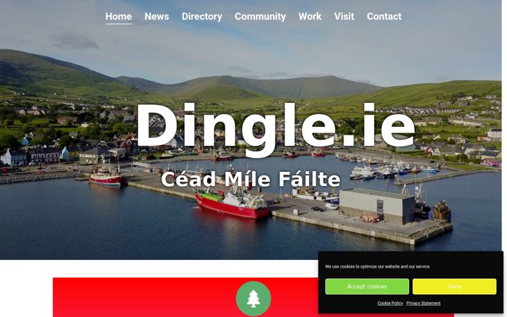 Screenshot ta' dingle.ie