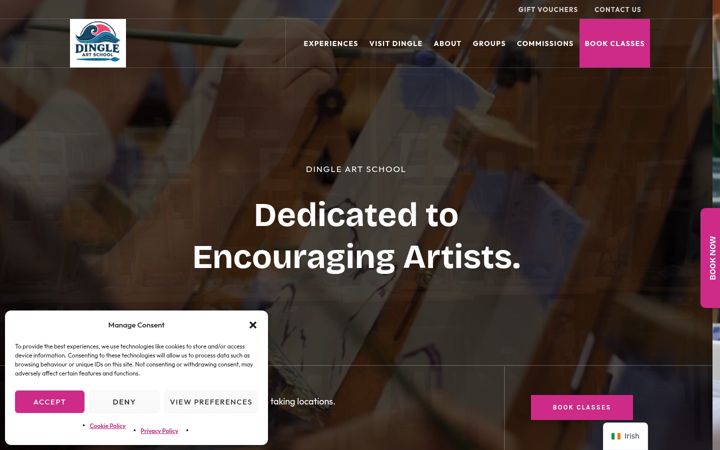 Screenshot ta' dingleartschool.ie