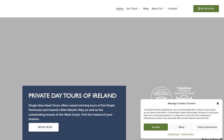 Screenshot of dinglesleaheadtours.com