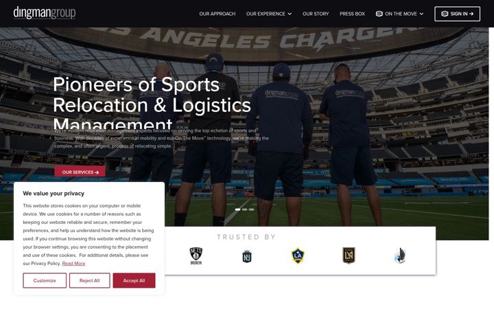 Screenshot of dingmangroup.com