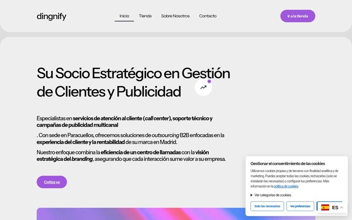 Screenshot of dingnify.com