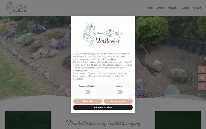 Screenshot of dinhavefe.dk