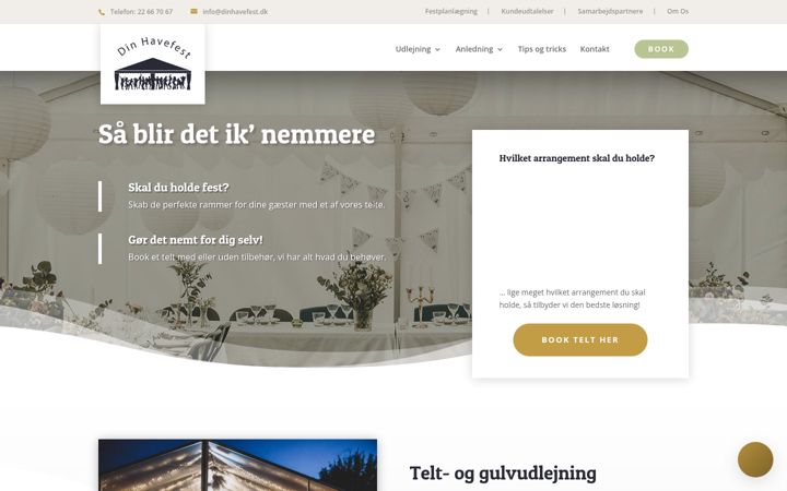 Captura de pantalla de dinhavefest.dk