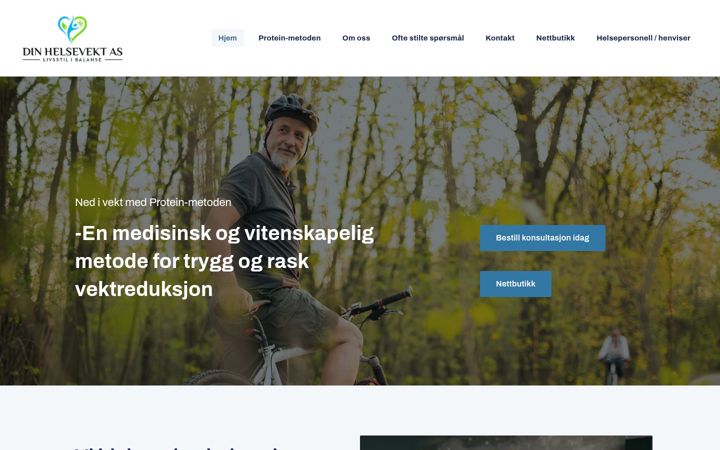 Screenshot ta' dinhelsevekt.no