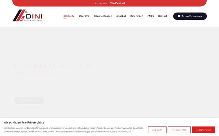 Screenshot of dini-gipser-maler.ch