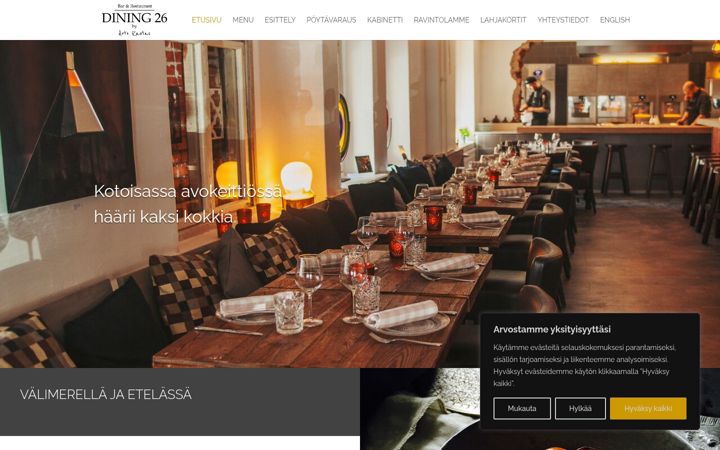 Screenshot di dining26.fi