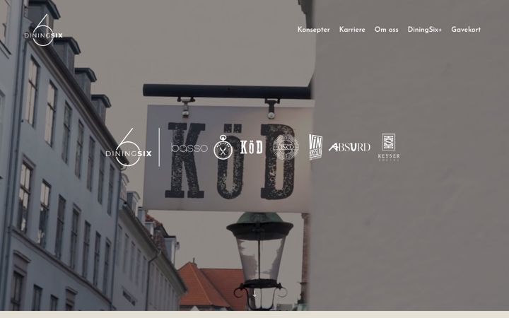 Screenshot ta' diningsix.no