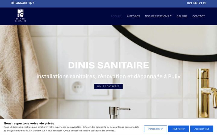 Screenshot of dinis-sanitaire.com