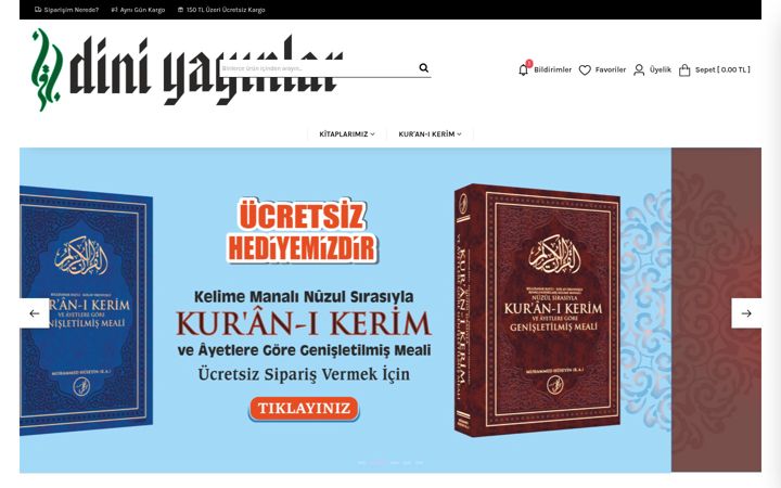Screenshot of diniyayinlar.com