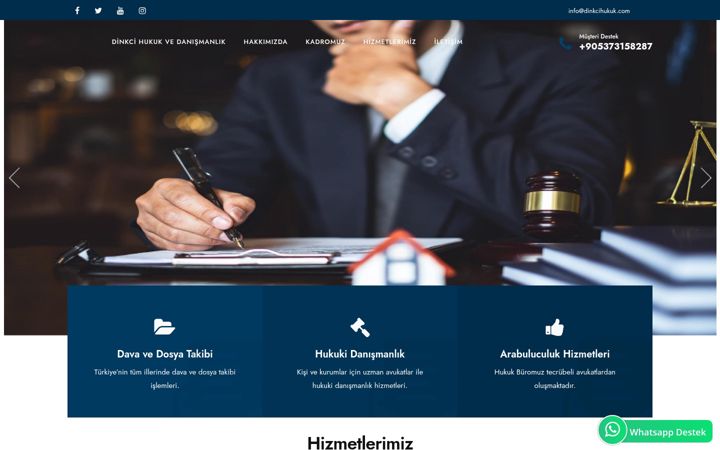 Screenshot of dinkcihukuk.com