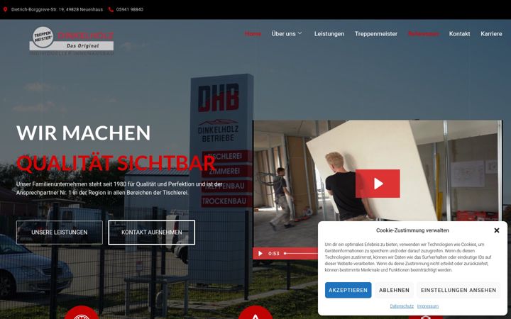 Screenshot of dinkelholz.de