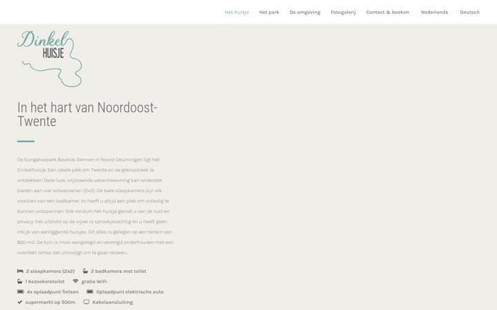 Screenshot stránky dinkelhuisje.nl