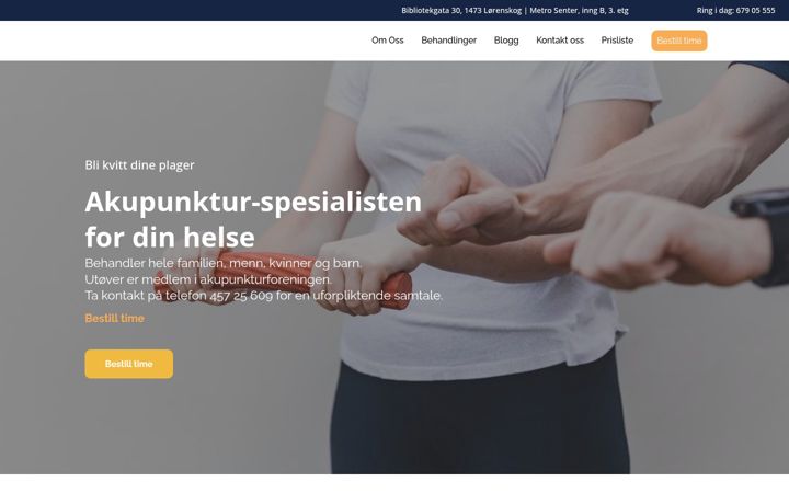 Screenshot ta' dinklinikk.no