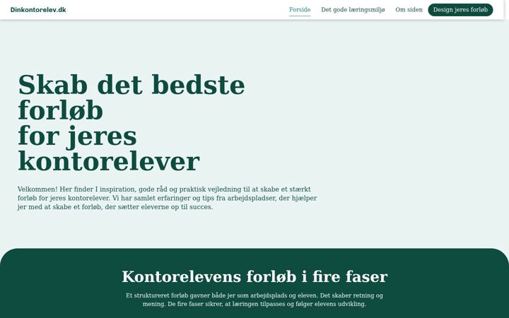 Captura de pantalla de dinkontorelev.dk
