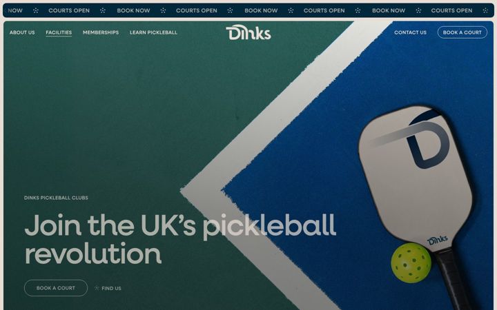 Screenshot von dinks.co.uk