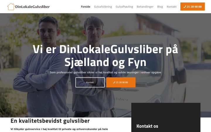 Screenshot of dinlokalegulvsliber.dk