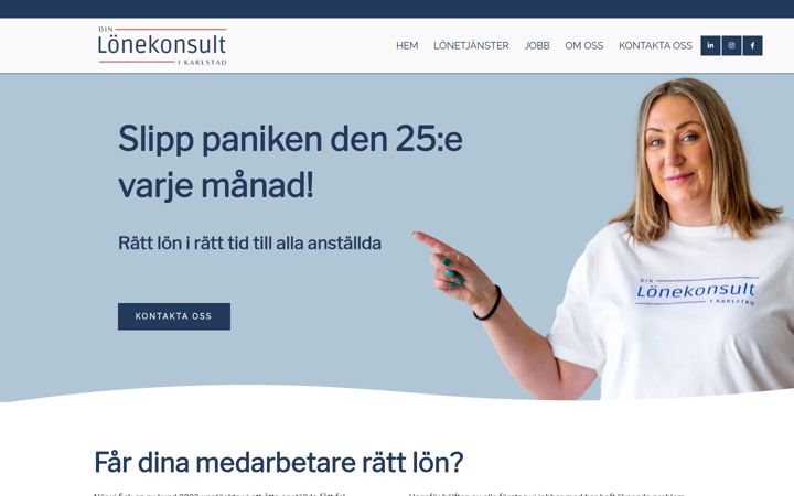 Skjermbilde av dinlonekonsult.se